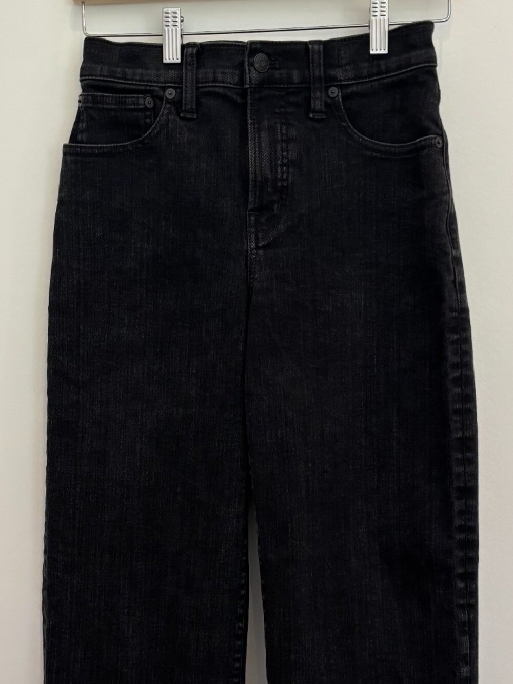 Madewell The Petite Perfect Vintage Wide-Leg Jean in black rinse- 27P - Picture 5 of 8